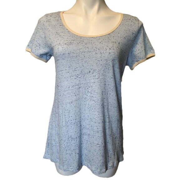 ❤️ 4/$20 New LuLaRoe Classic T Women's size extra small top Light blue Speckled - Picture 1 of 15